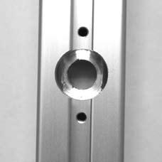 where the milling should take place. See page 11:07 for correct T-Slot call-out. EXAMPLE A project requires that a deluxe door handle be used on a 15 x 15 extrusion.