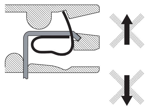 The clamp spring may be deformed if the screwdriver is moved sideways. Wire connection holes Release holes A Fig.
