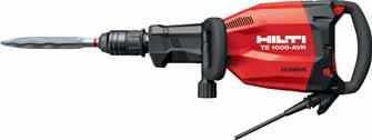 Breaker TE 1000-AVR Drilling and Demolition Demolishing concrete and masonry at floor level Removing tiles, bushing and compacting Renovating floors of all kinds Corrective chiselling such as