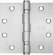 1. Dimensions & tolerances conform to ANSI-A156.7. Conforms to ANSI-A8112. Packed with wood and machine screws. Size 4 1 /2 x 4 1 /2. Finishes: 600, 632, 646, 652.