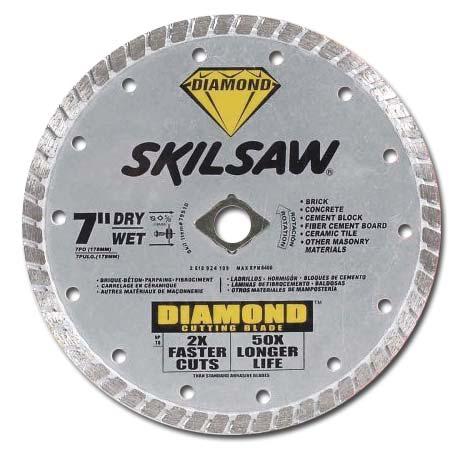 CLASS # 15 7 DIAMOND BLADE This is Skil's newest diamond cutting blade. It's 7" for tile cutters, but will also work great in 7-1/4" circular saws.