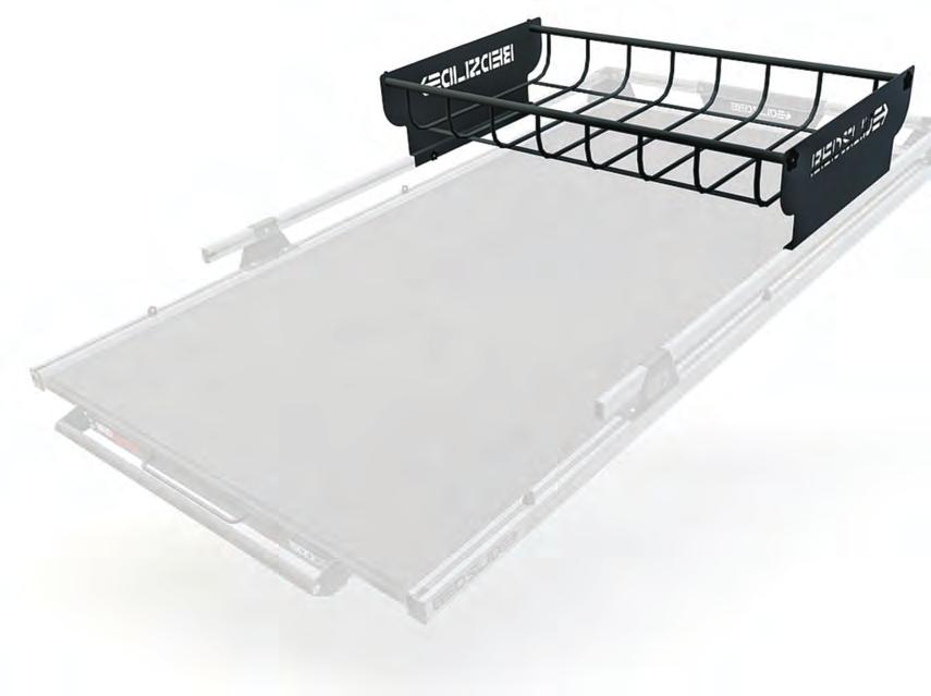 ACCESSORIES BEDSLIDE BEDBASKET Get more storage with the BEDBASKET. Add an upper tray basket to any BEDSLIDE equipped with the GUARDRAIL system.