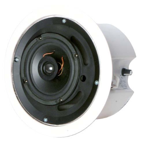 Quest Engineering QTC range of flush mounted 100v ceiling speakers have been built in two versions, either with a back can or without.