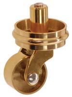 Plain caster ring est brass caster 9366 1 1/8 porcelain wheel Stem 1 1/4 long Black cast iron horn Stem Caster 1387-PB