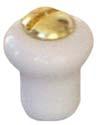 5/8 projection White porcelain With 1 wood screw 5685 1 1/2 dia.