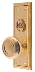 Configuration G 1 smaller plain wrought plate & sectional trim Includes: #8908 or #8898 or #8895 mortise lock, any pair of doorknobs with a swivel spindle, #8863 plate, a doorknob rose and #8832