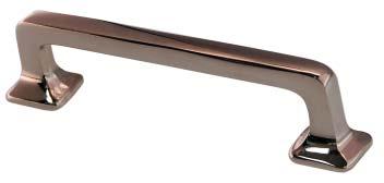 DRAWER / CABINET DOOR HANDLES 1309-PB polished brass 1309-BN brushed nickel 1309-PN polished nickel 1309-OB oil rubbed bronze 1309-AB antique brass 3 7/8 long, 5/8 wide 3 1/8 center to center 2 CC