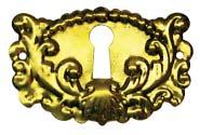 1 3/8 high Forged brass Keyhole plate 1211-PB polished