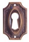 keyhole plate 1491-PB 3/4 X 2 5/8 Openwork keyhole