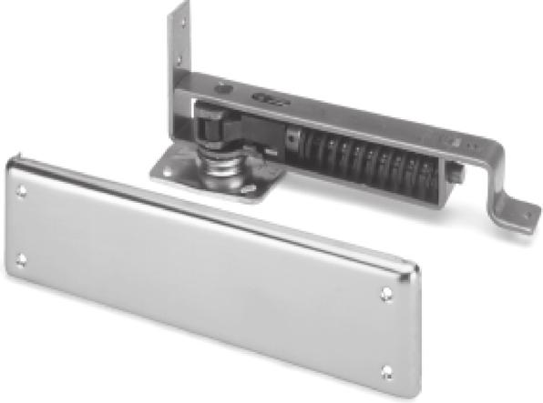 Full Mortise Double Acting Spring hinges available in sizes 3, 4, 5 and 6 for wood doors not weighted with plate