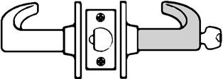 Turn button must be released manually. Key retracts latch when outside knob locked. Latch retracted by knob either side unless button on inside knob pushed in to lock outside knob.
