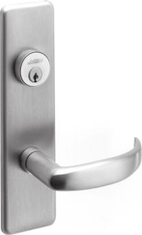 Surface Mounted Vertical Rod Similar to the rim design, the entire mechanism is mounted to the surface of the door.
