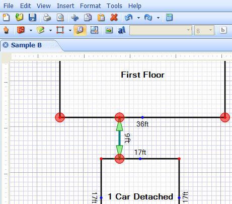 Tape Measure Tool The Tape Measure tool allows you to show a dimension only line with arrow heads and rise and run measurements on the sketch.