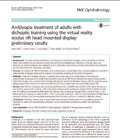 We have equipped our software with a virtual prism feature that affords >25 prism diopters of horizontal and/or vertical prism to be added into activities during a therapy session.