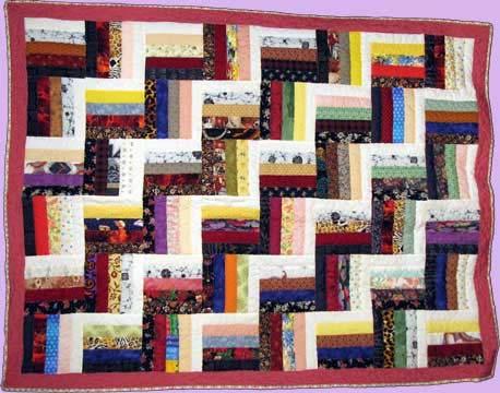 4. Fold and repeat again and again until you have a pieced top that is 32 jelly roll widths wide. It s as simple as that! Your finished staggered jelly roll quilt top will be approximately 50 x 64.