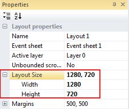Once selected go back over to the Properties bar, where it's showing the Layout properties