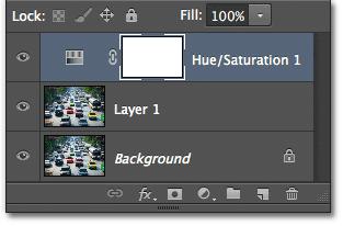 The Layers panel showing the new adjustment layer.
