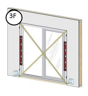 This is used to hold the window in place while shimming it plumb, level and square. Note: DO NOT slide the bottom of the window into the opening, as sliding may damage the sealant lines. F.