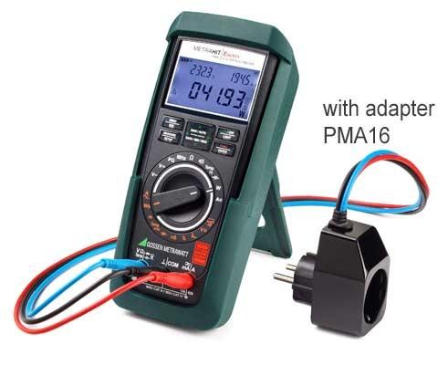 Power Analysers METRAHIT Energy Digital hand-held multimeter with TRMS measurement including: V AC TRMS, V AC+DC TRMS with a bandwidth of 100 khz, VDC, db, Hz (V), Hz (A), Ω, μf, V, C/ F (TC/RTD)