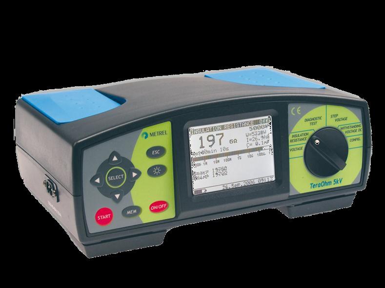Insulation Tester MI 3202 GigaOhm 5 kv Five pre-set test voltages (250V, 500V, 1000V, 2500V and 5000V) 1TΩ resistance measuring
