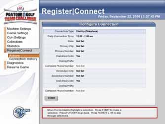 The Configure Connection screen will appear next, with Dial-Up selected as the default, as shown below on the left. If you will be using Dial-Up to connect to GLOBAL VR, skip to step 3.