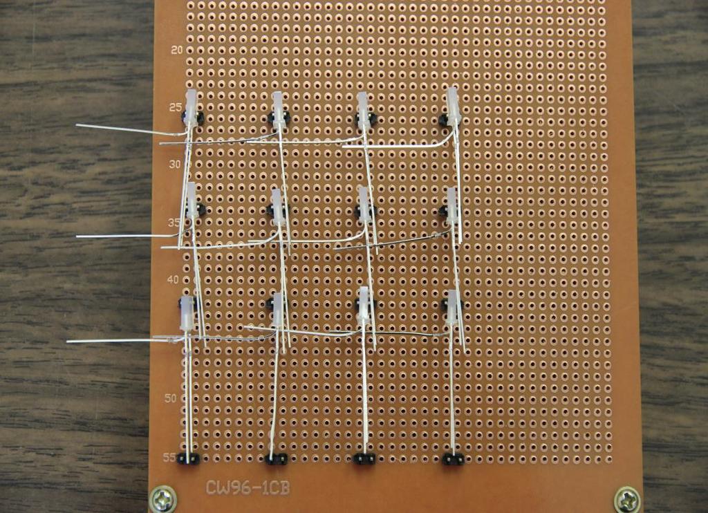SOLDERING GUIDE (PART B) There are two methods that can be used to solder the LED Arrays together; The recommended one will be shown as it is an easier way of ensuring a proper arrangement of the LED