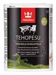TEHOPESU, POWER CLEAN Brighten wooden deckings and garden furniture before maintenance treatment The patented Tehopesu Power Clean removes the greyish surface layer of the wood and removes