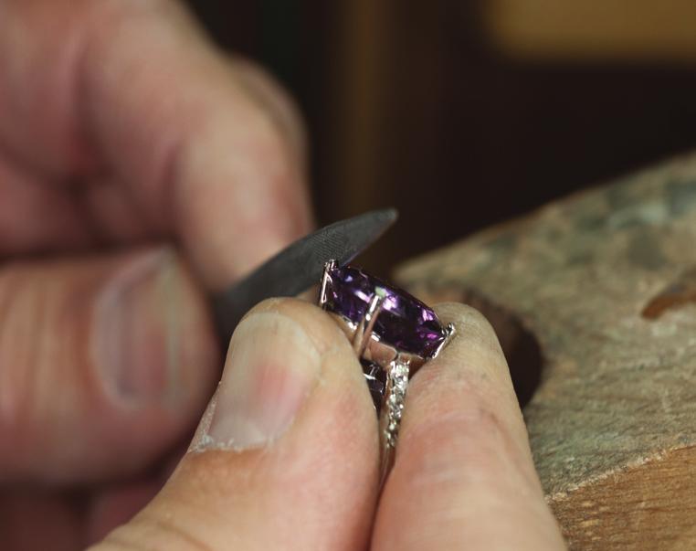 uses, but for our purposes we will be cutting seats into a setting and contouring prongs for the setting of gemstones into a finding.