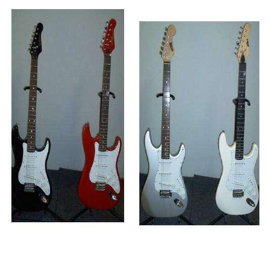 Crescendo Music 0118379357 Page: 13 ELECTRIC LEAD GUITAR STRATOCASTER Style 3 Pickups White Scratchplate Tremolo arms reverb control