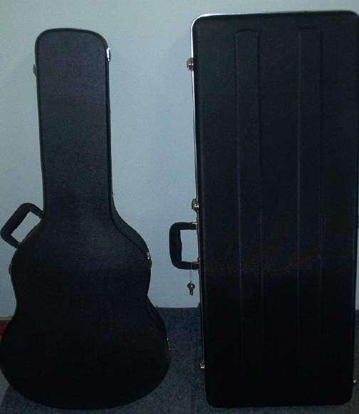 Electric Guitars padded Bass Guitars, etc HARD CASES Shaped and Rectangle Cases