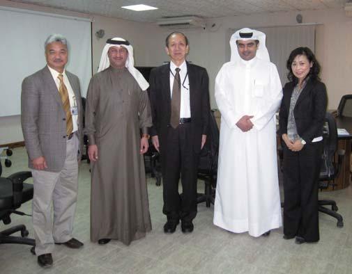 At the QP Corporate Training Dept.: Mr. Hermie Lingat, Programme Development Supervisor (left end); Mr. Ali Nasser Telfat, Corporate Training Manager (second from left); and Mr.