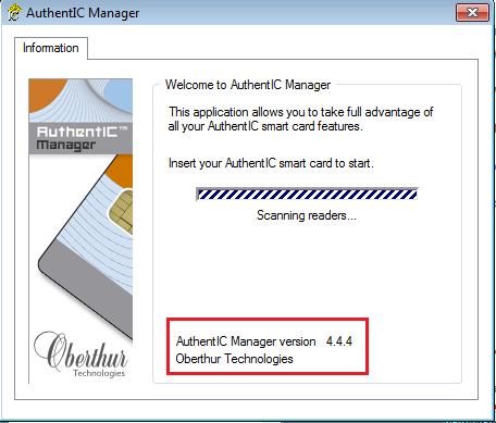 1. Identificarea versiunii de AuthentIC Manager instalate pe calculator Pe toate sistemele de operare, aplicaţia de