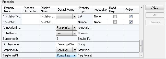 12 In the Project Setup dialog box, in the Class Settings pane, under Properties, scroll to the bottom of the table. In the Property Name column, locate the TagFormatName row.