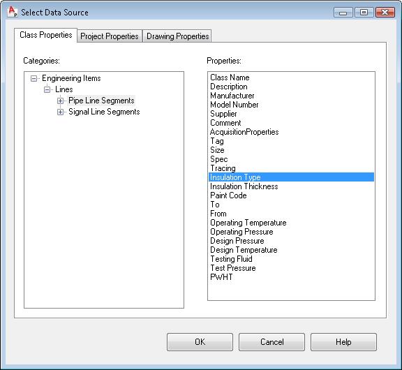 88 Chapter 5 Advanced Tasks Configure the P&ID Drawing Environment 6 In the Select Data