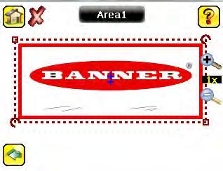 In the Demo example, the feature of interest is the Banner logo as shown here. It is still red because the parameters need to be set.
