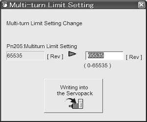 4.7 Absolute Encoders 2. Click Continue. The Multi-Turn Limit Setting box will appear. MEC HA 3.