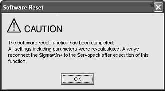 6.17 Software Reset (Fn030) 5. After the software reset has been completed, the following message will appear.