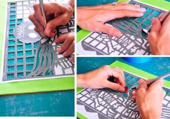 Process: PAPEL PICADO Draw 3 thumbnail sketches based traditional Mexican designs and patterns.