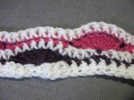 To Start: Chain 45 with A color (Cream White) Row 1 With A color. (Cream White) Sc in second ch from the hook and in rest of sts, ch 1 and cut your yarn (44 sts) Row 2 change to B color.