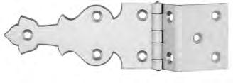 2771-1/2N - Nickel. Each BENT BUTT STYLE HINGE 5-1/2 x 2. Center of pin to inside of bend 7/8. No. 669B - Brass.