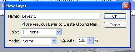 The Levels adjustment layer will open above the active layer and it will