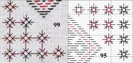 continues in Part 8 Many blackwork patterns are built up in this way.