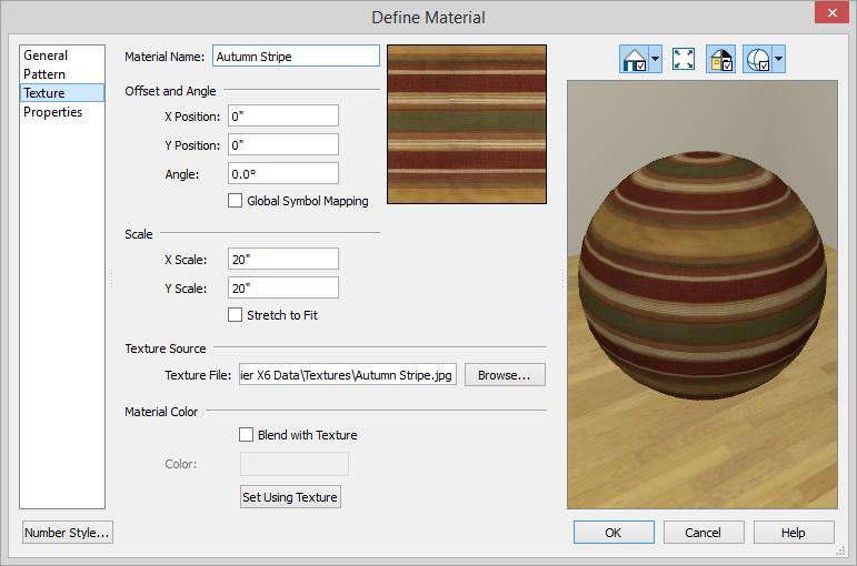 Chief Architect X9 User s Guide 5. Select an image file and click the Open button to return to the Define Material dialog. 6.