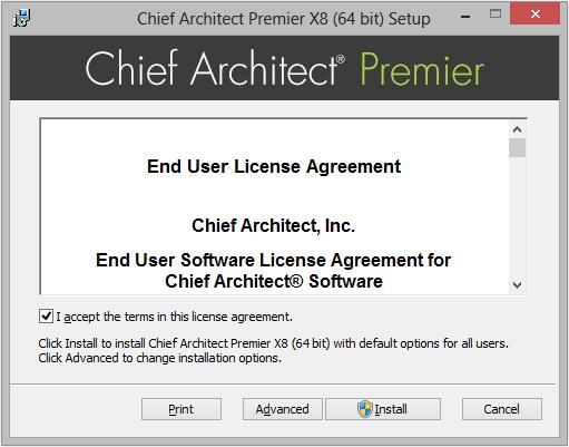 Chief Architect X8 User s Guide 2. If you have installed the program before, this window will display, allowing you to reinstall or uninstall the program.