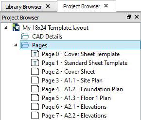 Setting up Layout Page Templates 6. Repeat the steps above to edit Pages 4 and 5 so that they also use the "Standard Sheet Template" and the Label "A1.