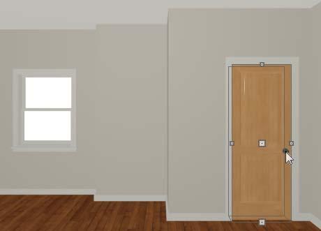 Chief Architect X8 User s Guide 2. Select Build> Door> Hinged Door. 3. Move the pointer to the entry and click on the front wall, left of its center, to place a door. To add a window 1.