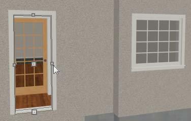 Placing Doors and Windows Doors and windows can be placed, selected, deleted, copied, pasted, and edited in either 2D or 3D views.