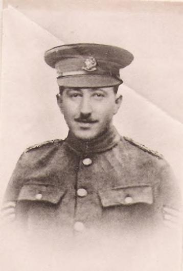 SERGEANT CLYDE ALFRED SAMSON Anno Aetatis 26. Clyde Alfred Samson, only child of AH Samson, of Raglan House, Rouge Bouillon, Jersey, was born 28th November, 1891.