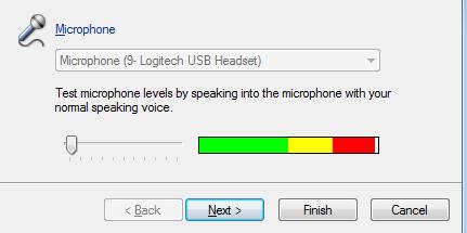 Now click the test button and you should hear sound come out of each earpiece.
