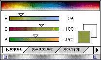 To change the opacity of the filling color select the opacity slide-bar in the brushes palette window (to get that window